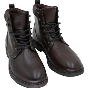 Club Room Men's Brown Lace-Up Dress Boots 12